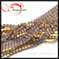 hot selling long decorative brasss wing chain with tanzanite crystal